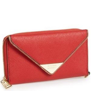 Rebecca Minkoff • red ‘Zoey’ tech wristlet wallet